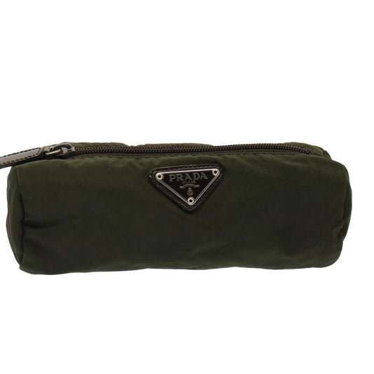 PRADA Pouch Nylon Green  bs13967