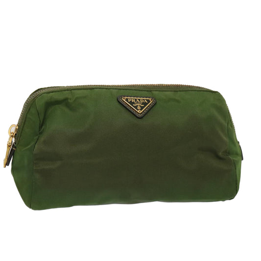 PRADA Pouch Nylon Green  bs13968