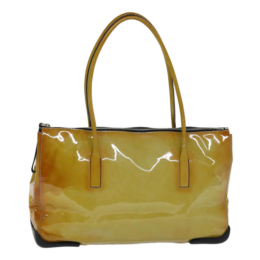 PRADA Tote Bag Enamel Yellow  bs13975