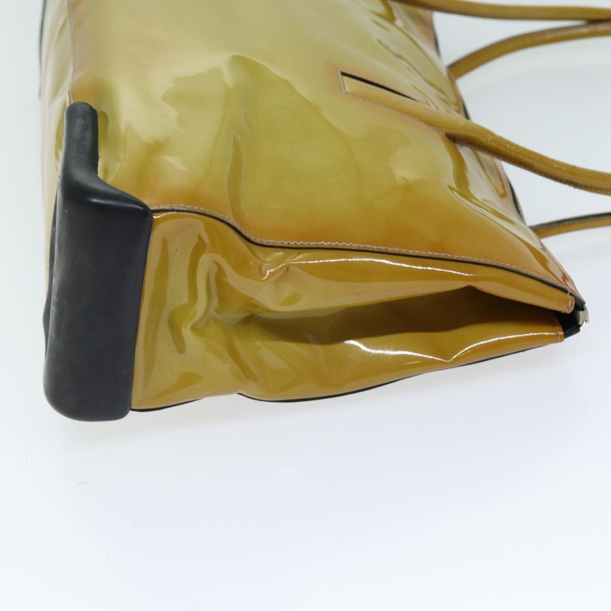 PRADA Tote Bag Enamel Yellow  bs13975