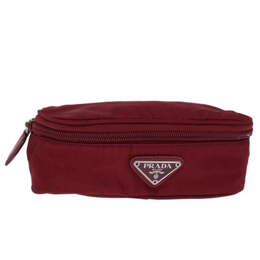 PRADA Pouch Nylon Red  bs14067