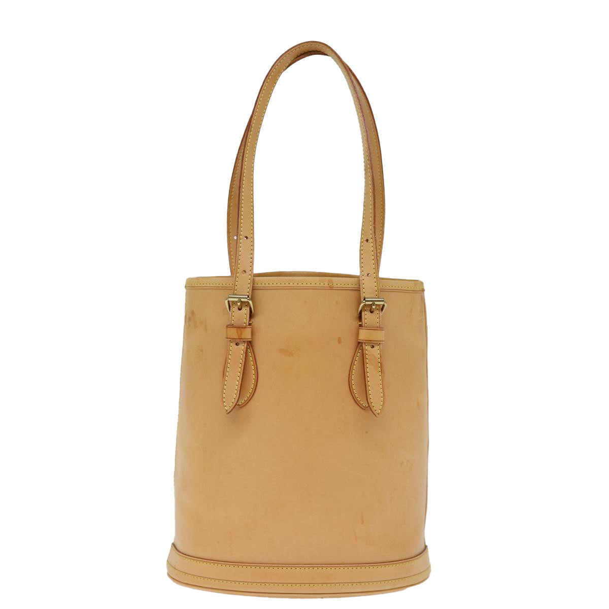 LOUIS VUITTON Nomad Leather Bucket PM Shoulder Bag Beige M85001 LV bs14310