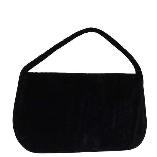 PRADA Hand Bag Velor Black  bs14371