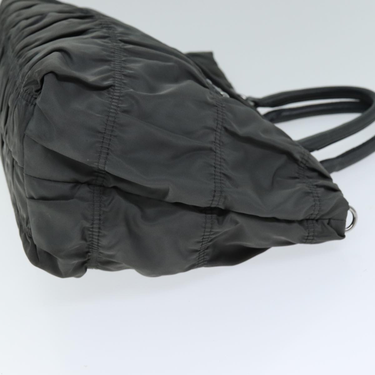 PRADA Hand Bag Nylon Gray  bs14395