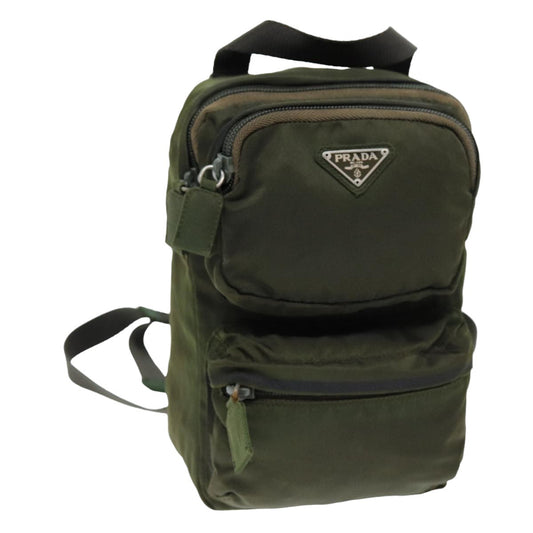 PRADA Backpack Nylon Khaki  bs14397