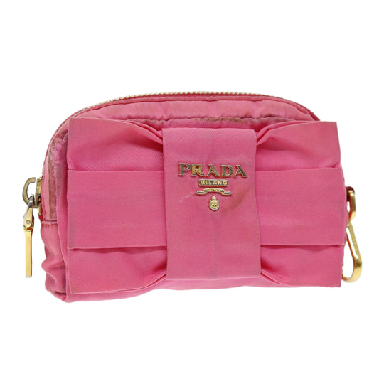 PRADA Pouch Nylon Pink  bs14399