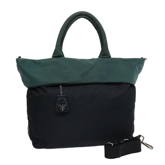 PRADA Tote Bag Nylon 2way Green  bs14422