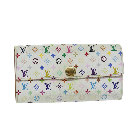 LOUIS VUITTON Multicolor Portefeuille Sarah Wallet White M93532 LV bs14528