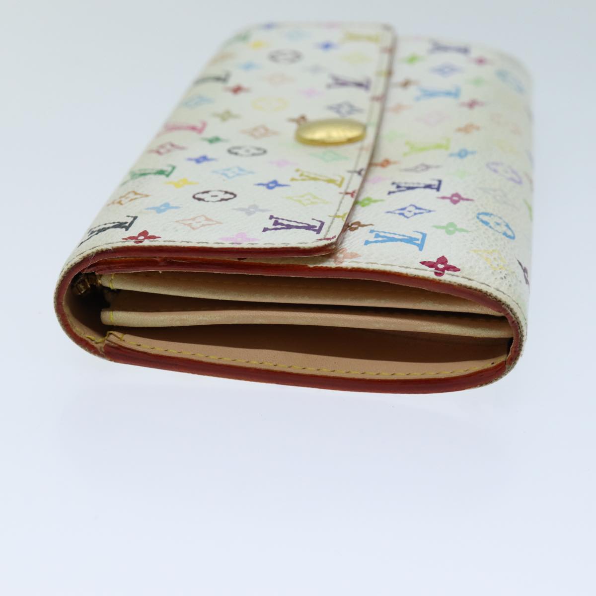 LOUIS VUITTON Multicolor Portefeuille Sarah Wallet White M93532 LV bs14528