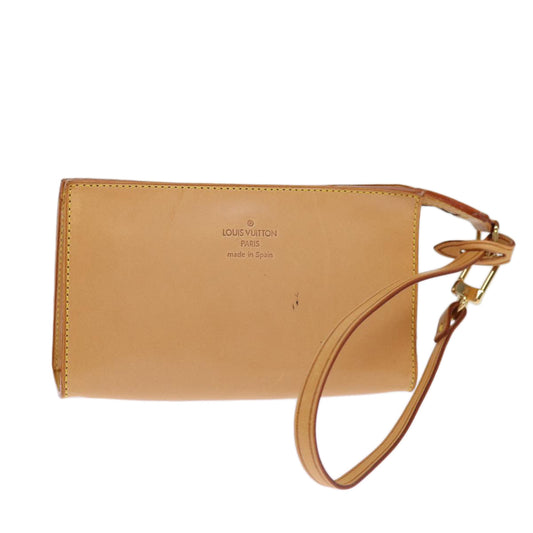 LOUIS VUITTON Nomad Accessory Pouch Leather Beige LV bs14530
