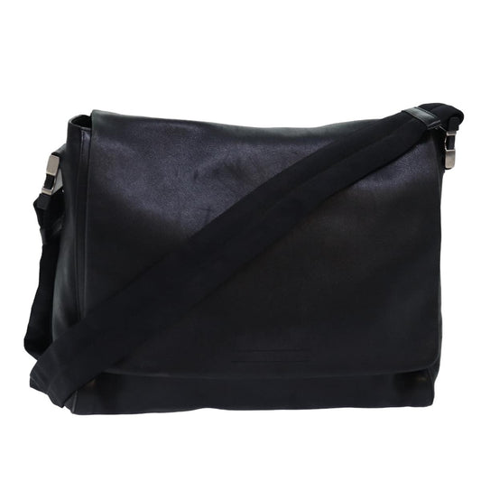 PRADA Shoulder Bag Leather Black  bs14610