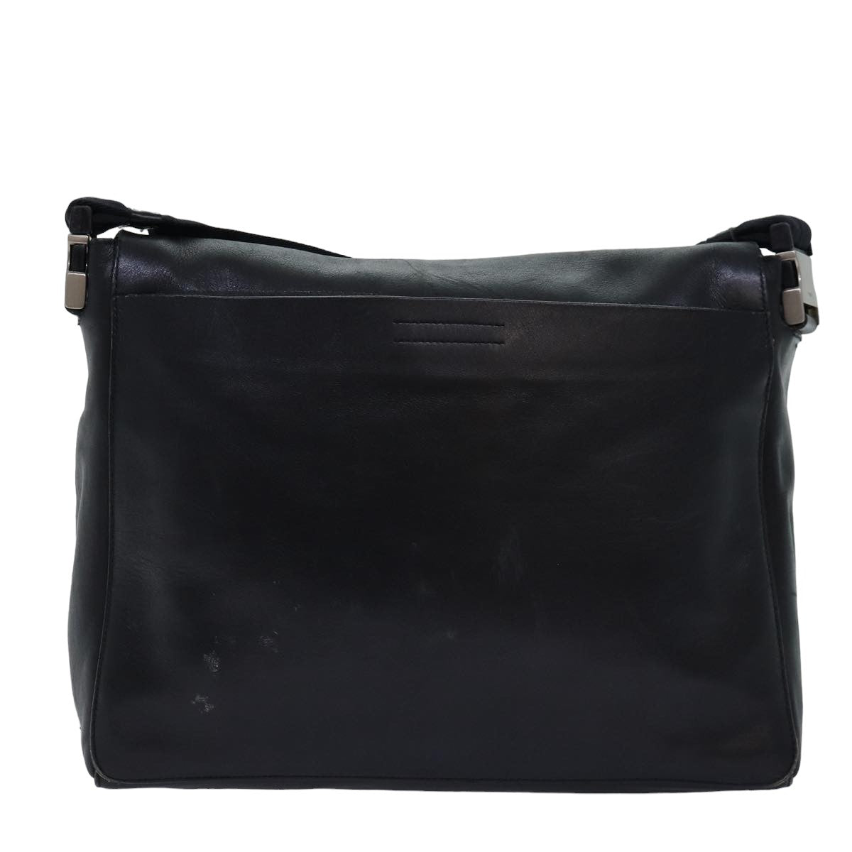 PRADA Shoulder Bag Leather Black  bs14610