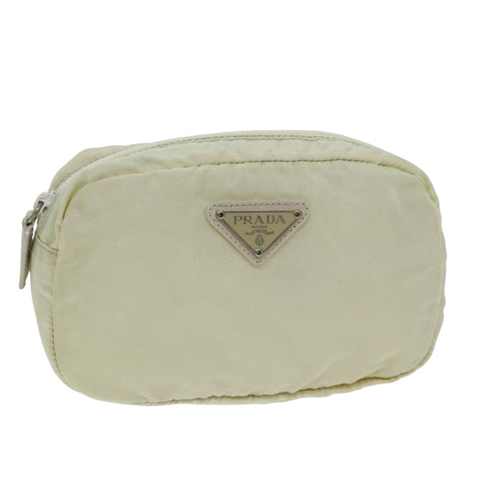 PRADA Pouch Nylon Beige  bs14634