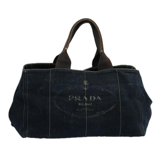 PRADA Canapa GM Hand Bag Denim Blue  bs14686