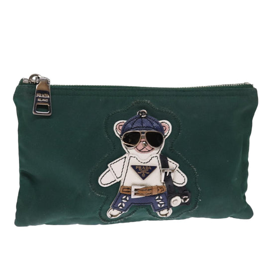 PRADA Pouch Nylon Khaki  bs14760