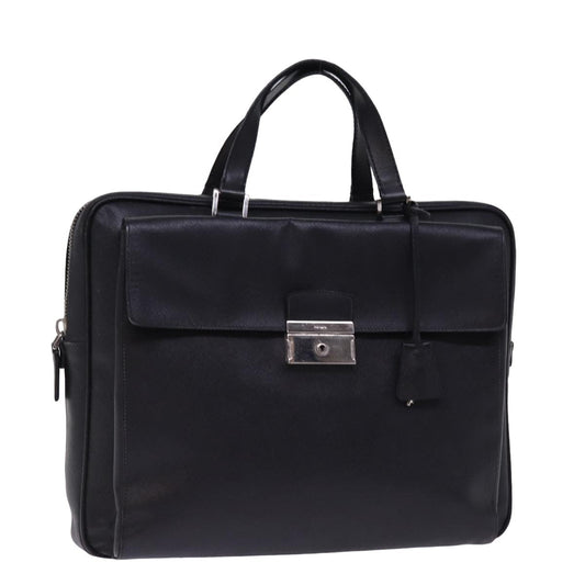 PRADA Hand Bag Safiano leather Black  bs14974