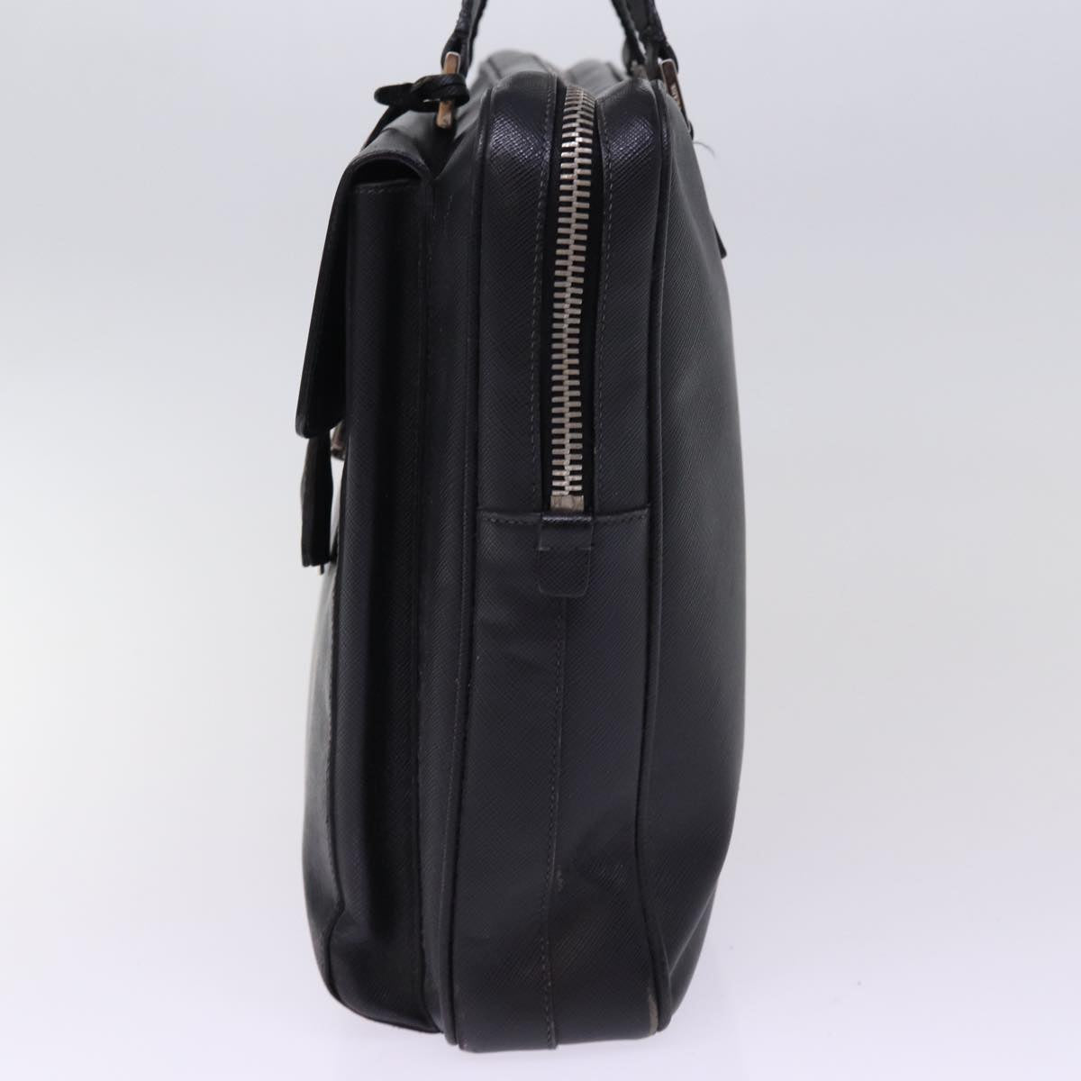 PRADA Hand Bag Safiano leather Black  bs14974