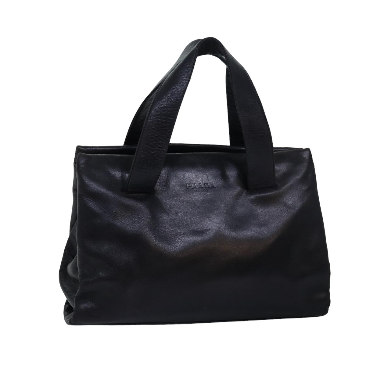 PRADA Hand Bag Leather Black  bs15038