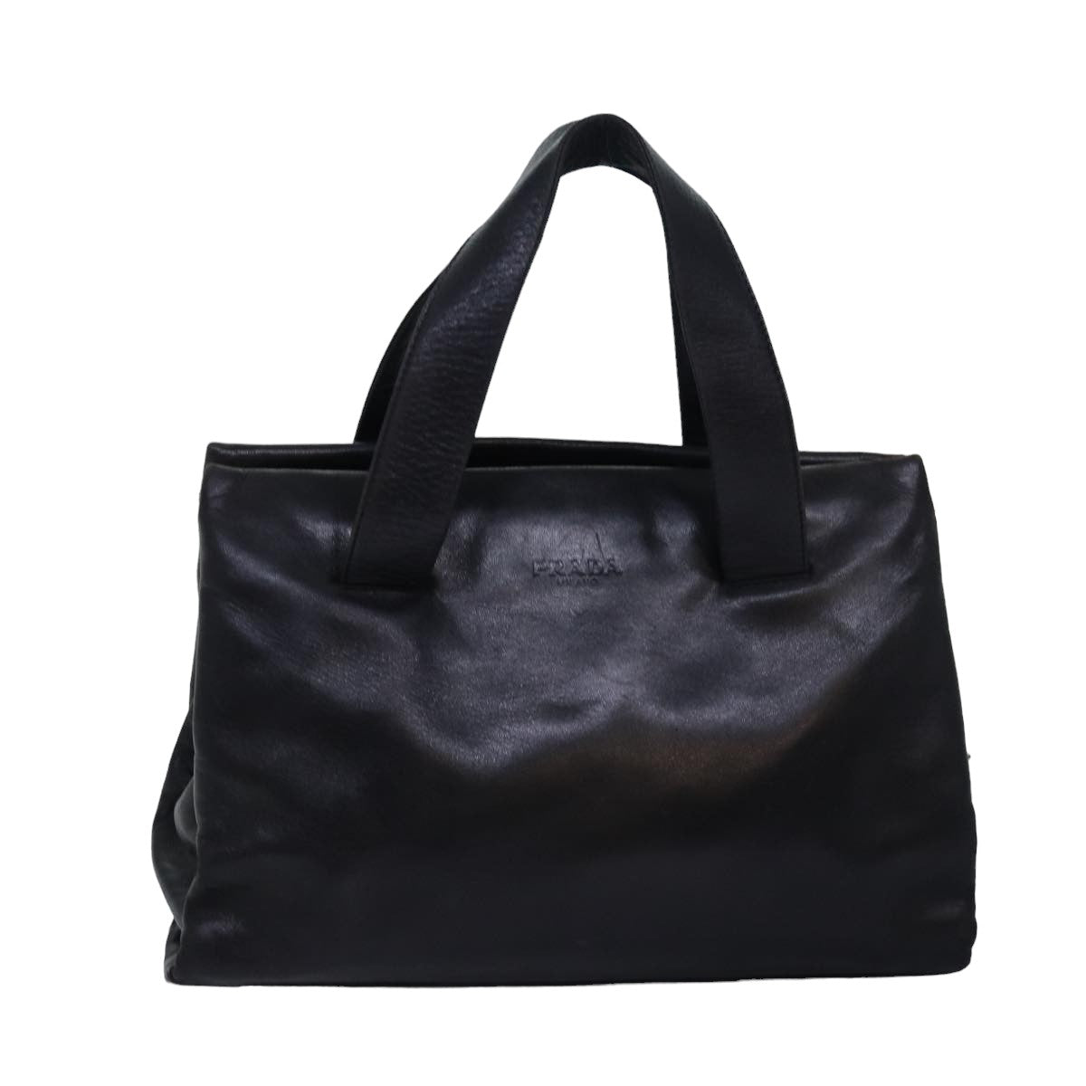 PRADA Hand Bag Leather Black  bs15038