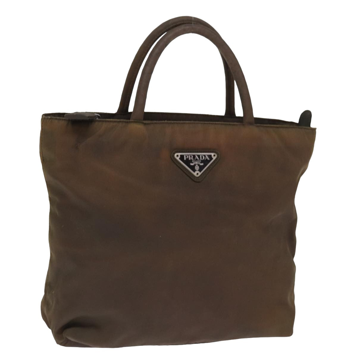 PRADA Hand Bag Nylon Brown  bs15065
