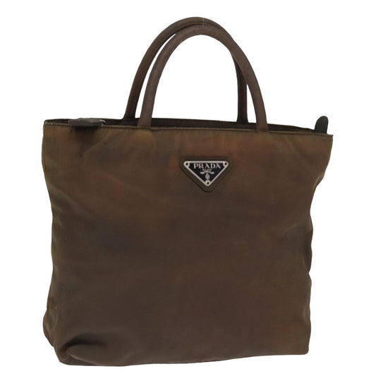 PRADA Hand Bag Nylon Brown  bs15065