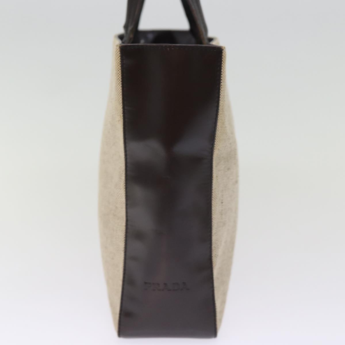 PRADA Hand Bag Canvas 2way Beige  bs15067