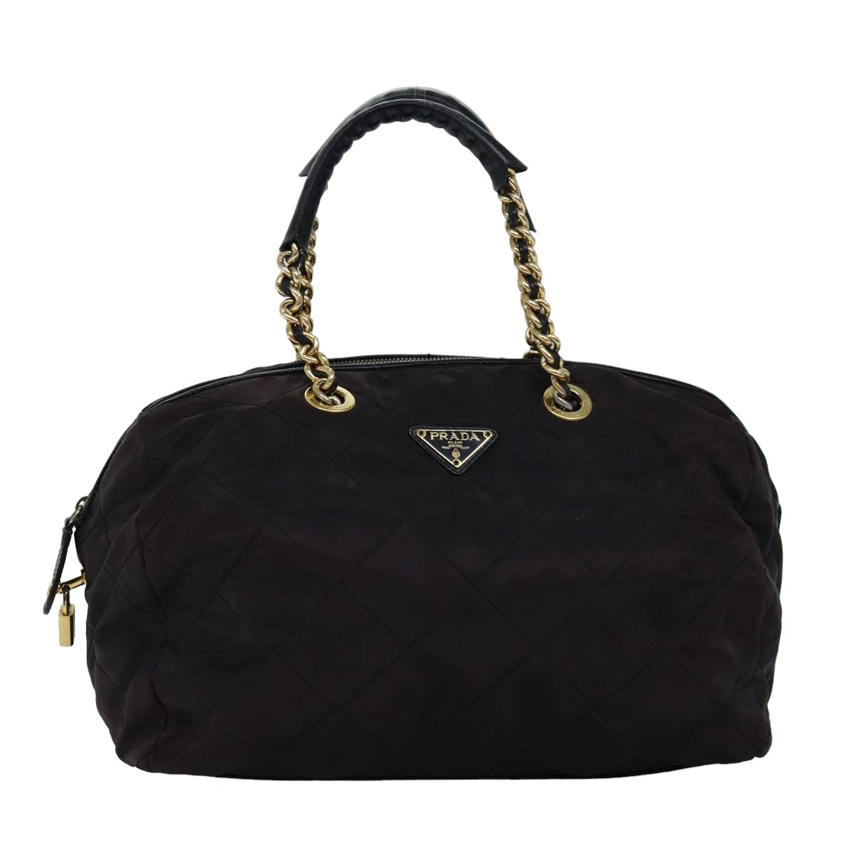 PRADA Hand Bag Nylon Black  bs15075