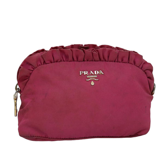 PRADA Pouch Nylon Pink  bs15113