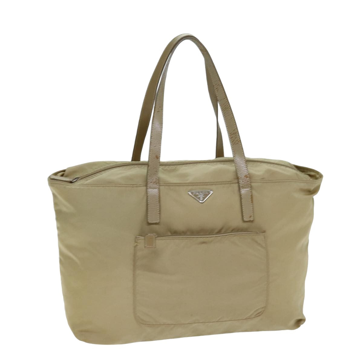 PRADA Tote Bag Nylon Beige  bs15117