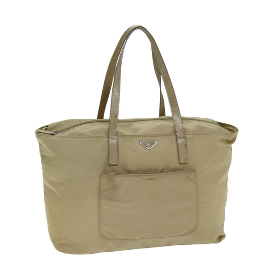 PRADA Tote Bag Nylon Beige  bs15117