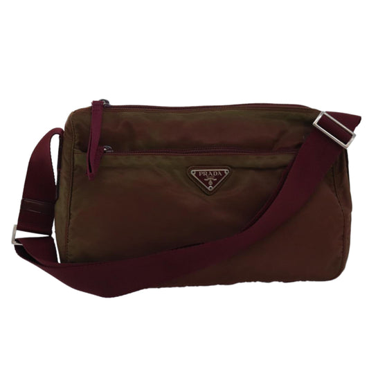 PRADA Shoulder Bag Nylon Red  bs15162