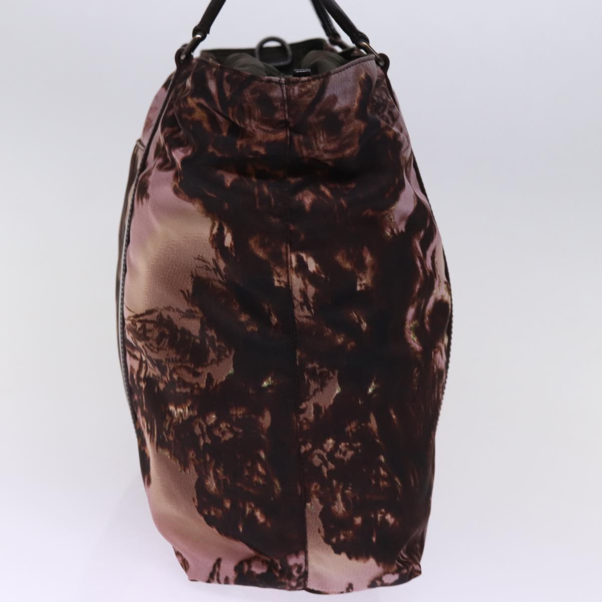 PRADA Hand Bag Nylon Brown  bs15166