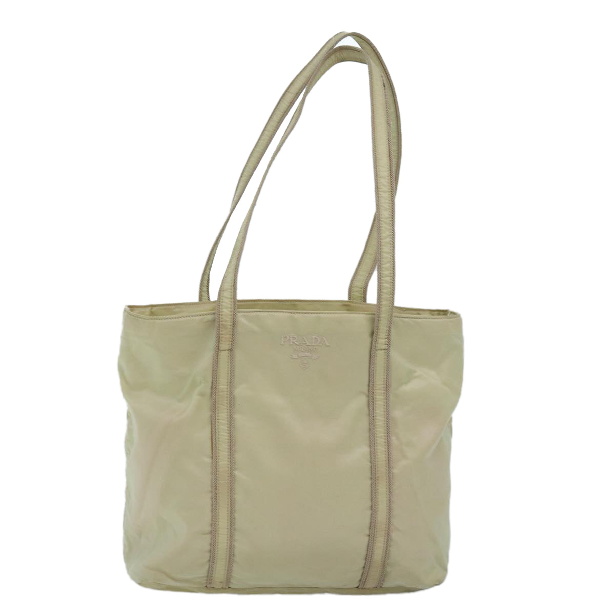 PRADA Tote Bag Nylon Beige  bs15267