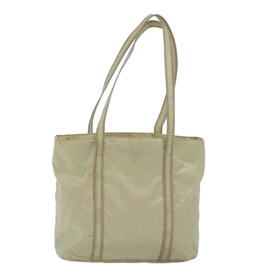 PRADA Tote Bag Nylon Beige  bs15267