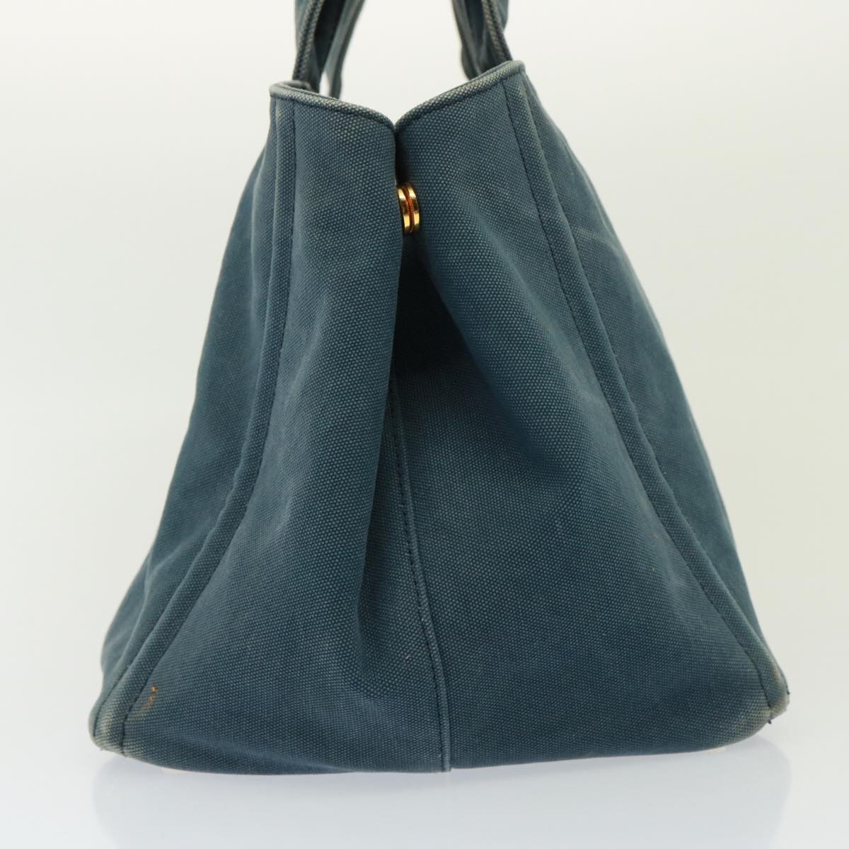PRADA Canapa MM Hand Bag Canvas Navy  bs15333