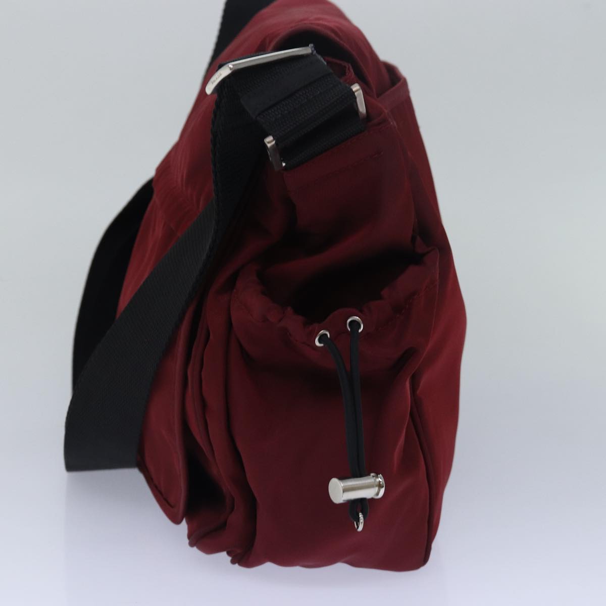 PRADA Shoulder Bag Nylon Red Black  bs15379
