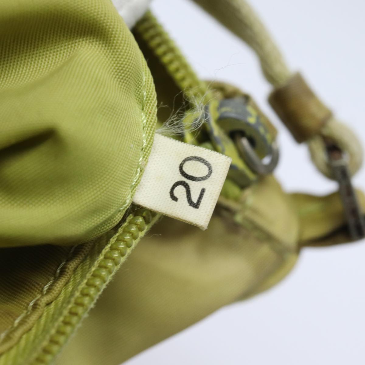 PRADA Accessory Pouch Nylon Lime Yellow Pink  bs15411