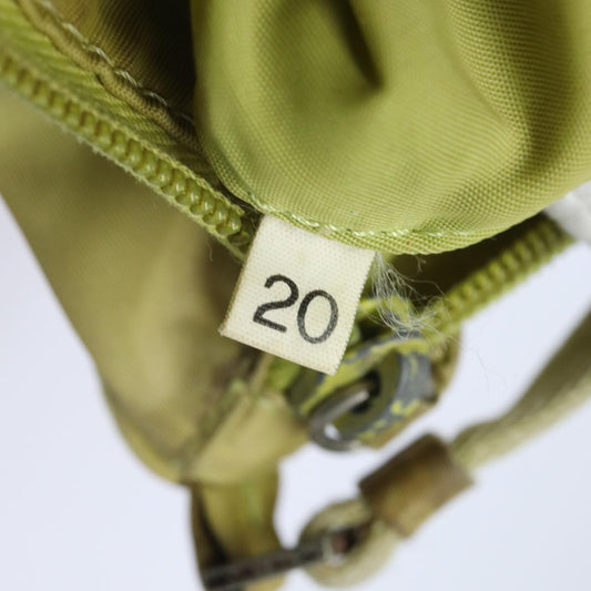 PRADA Accessory Pouch Nylon Lime Yellow Pink  bs15411