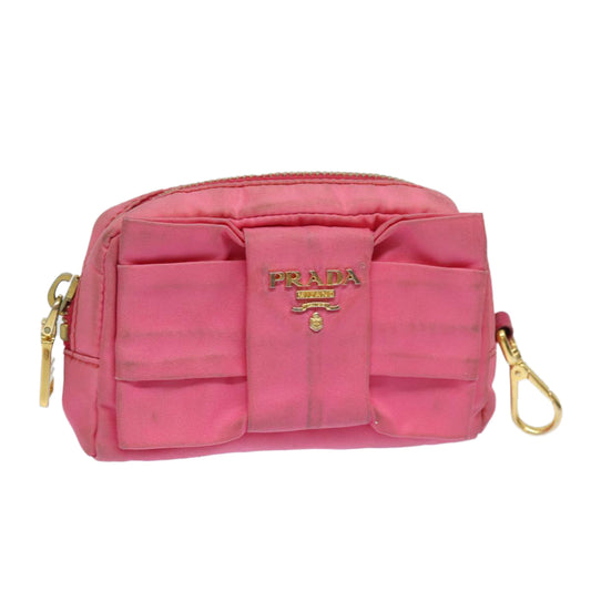 PRADA Pouch Nylon Pink Pink  bs15412