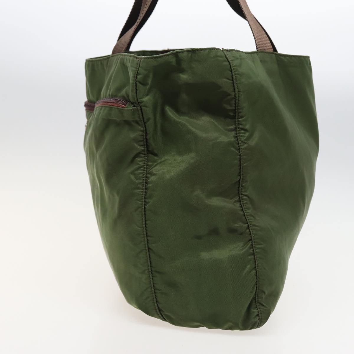 PRADA Tote Bag Nylon Khaki  bs15486