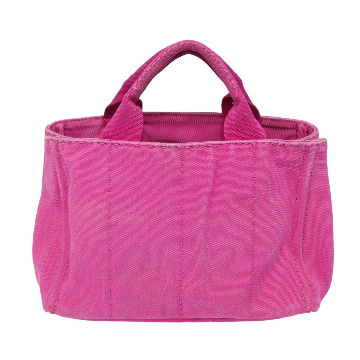 PRADA Canapa PM Hand Bag Canvas Pink  bs15590