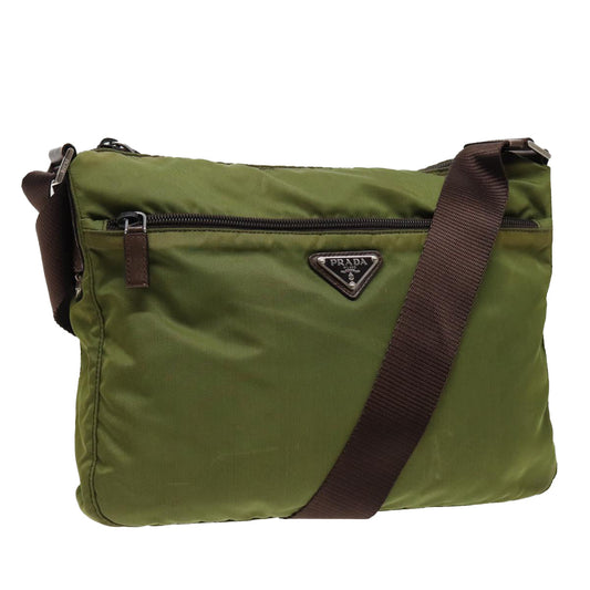 PRADA Shoulder Bag Nylon Khaki  bs15592
