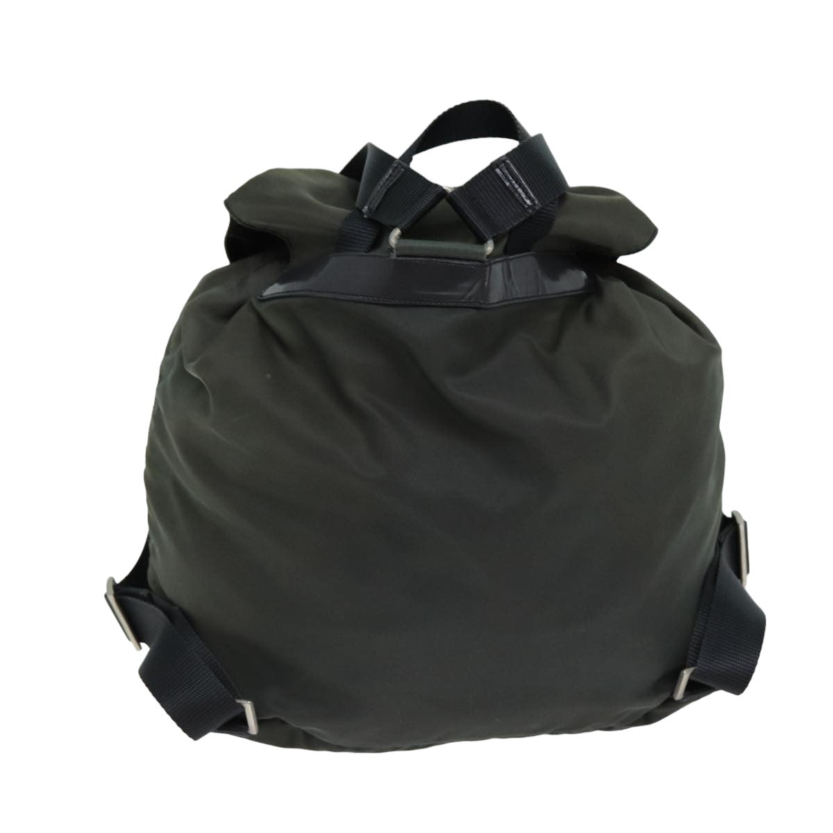 PRADA Shoulder Bag Nylon Khaki Black  bs15598