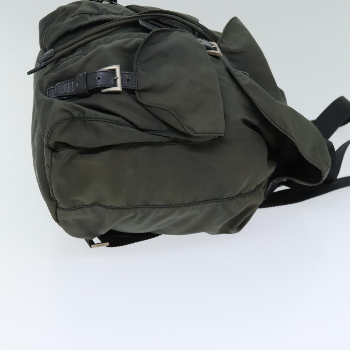 PRADA Shoulder Bag Nylon Khaki Black  bs15598