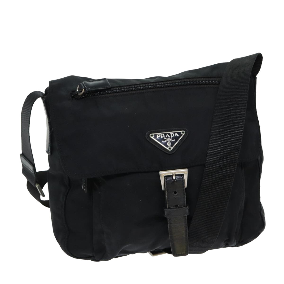 PRADA Shoulder Bag Nylon Black  bs15601