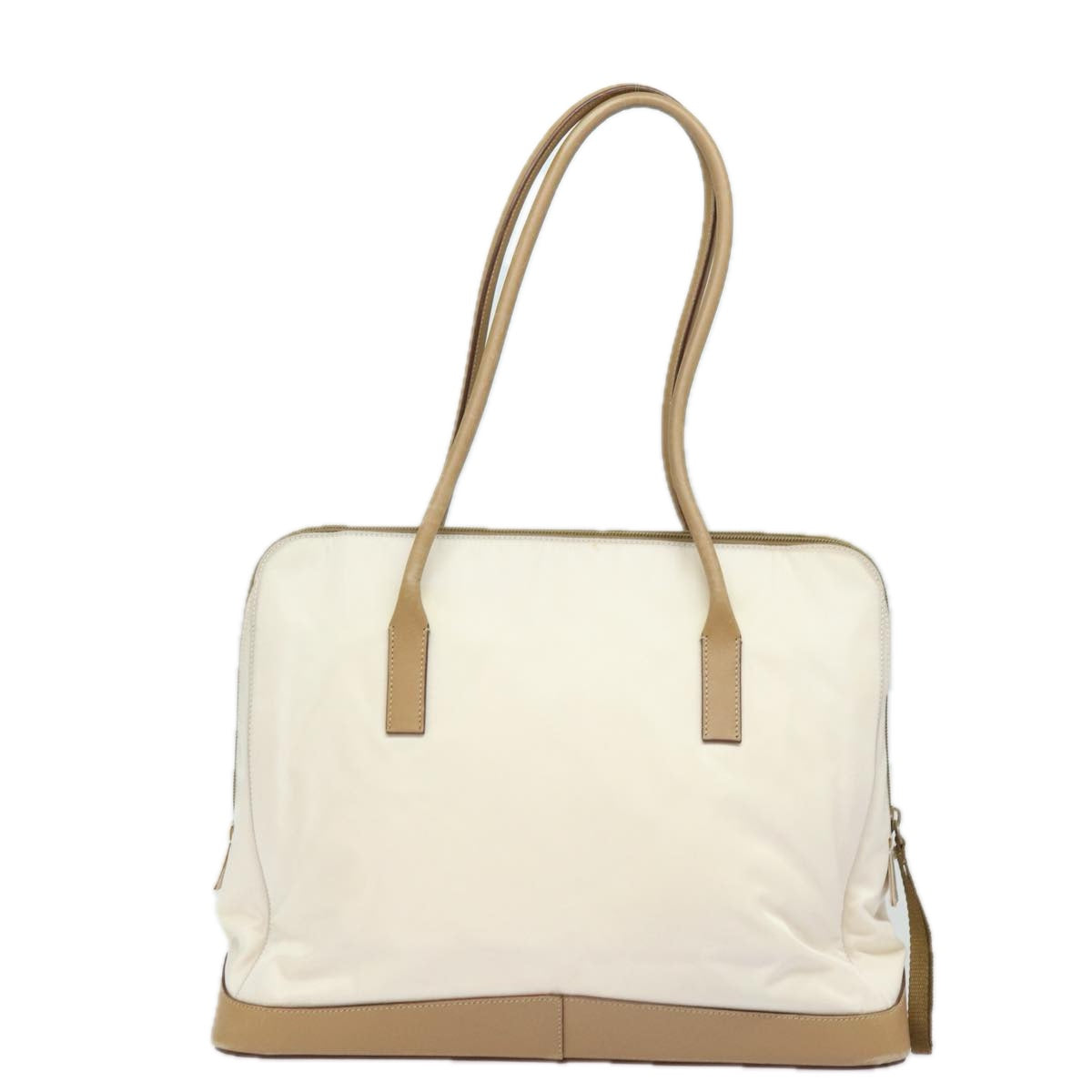 PRADA Shoulder Bag Nylon Leather White  bs15605