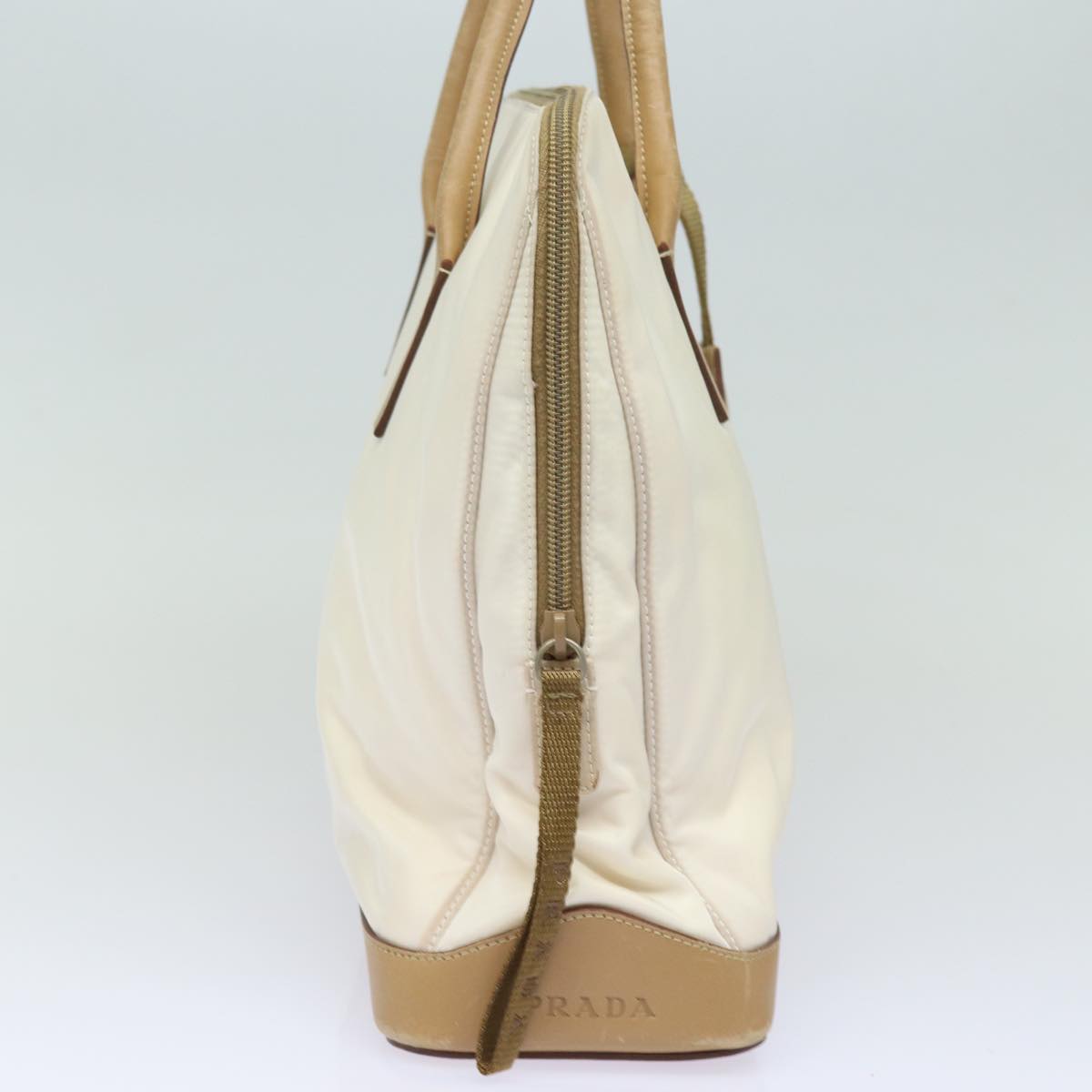 PRADA Shoulder Bag Nylon Leather White  bs15605