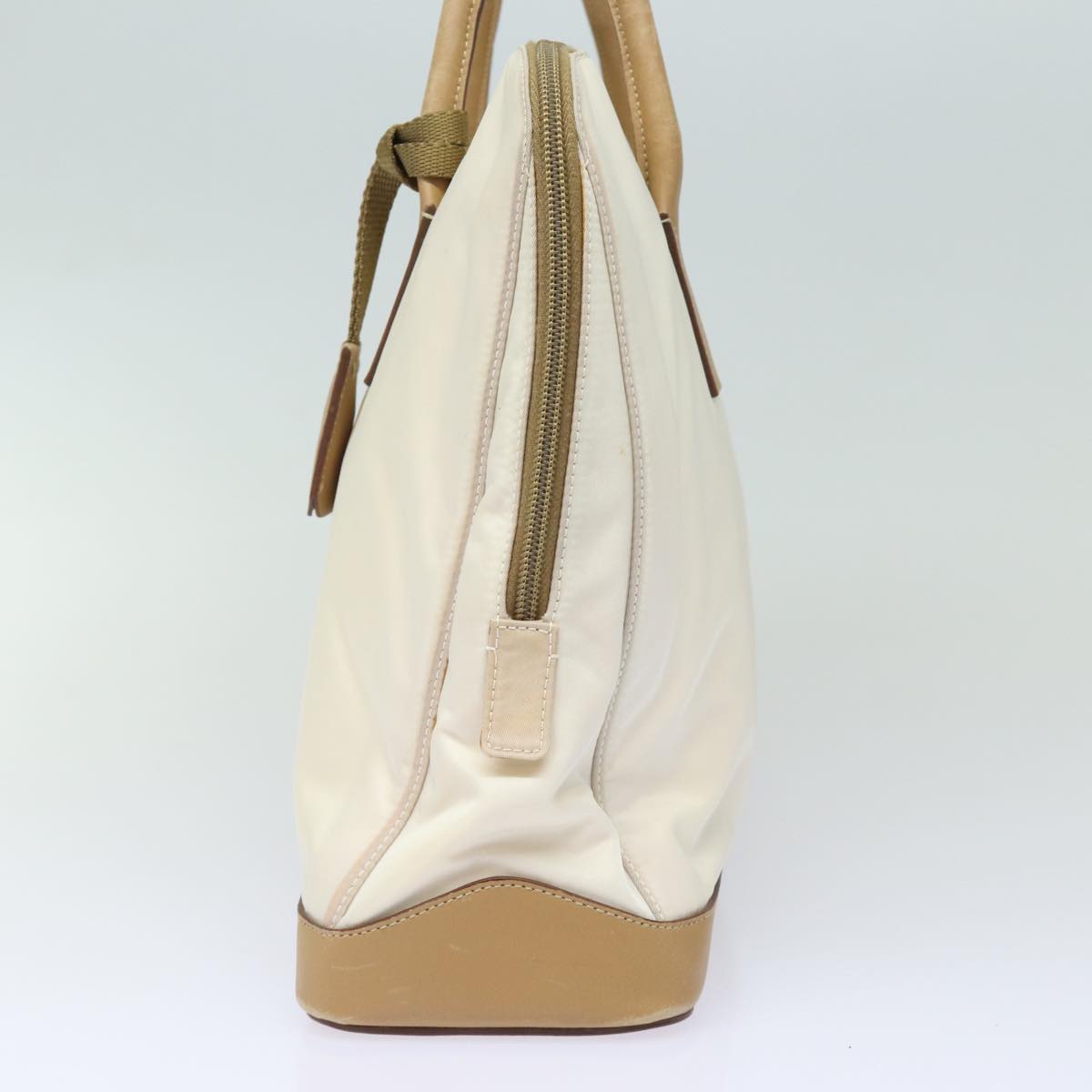 PRADA Shoulder Bag Nylon Leather White  bs15605