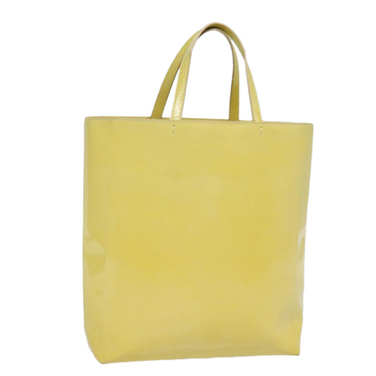 PRADA Hand Bag Patent leather Yellow  bs15609