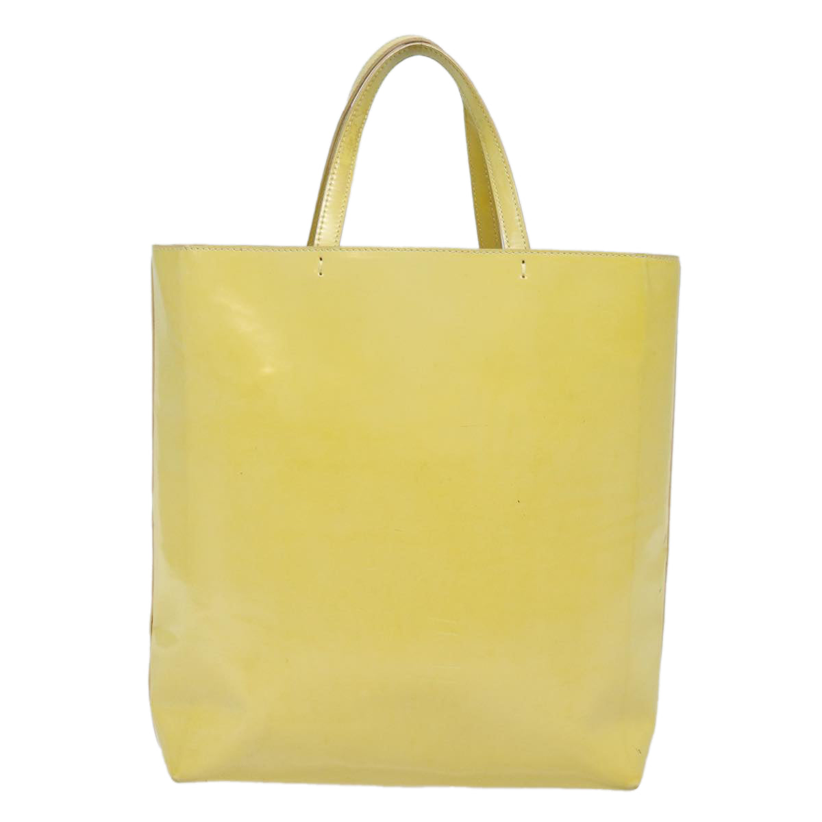 PRADA Hand Bag Patent leather Yellow  bs15609